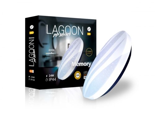 Lagoon PP series Memory 24 W-os ø390 mm kerek natúr fehér mennyezeti lámpa IP44