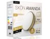 Skön Amanda 24 W-os ø400 mm kerek natúr fehér, szürke színű mennyezeti lámpa, IP20-as védettségű
